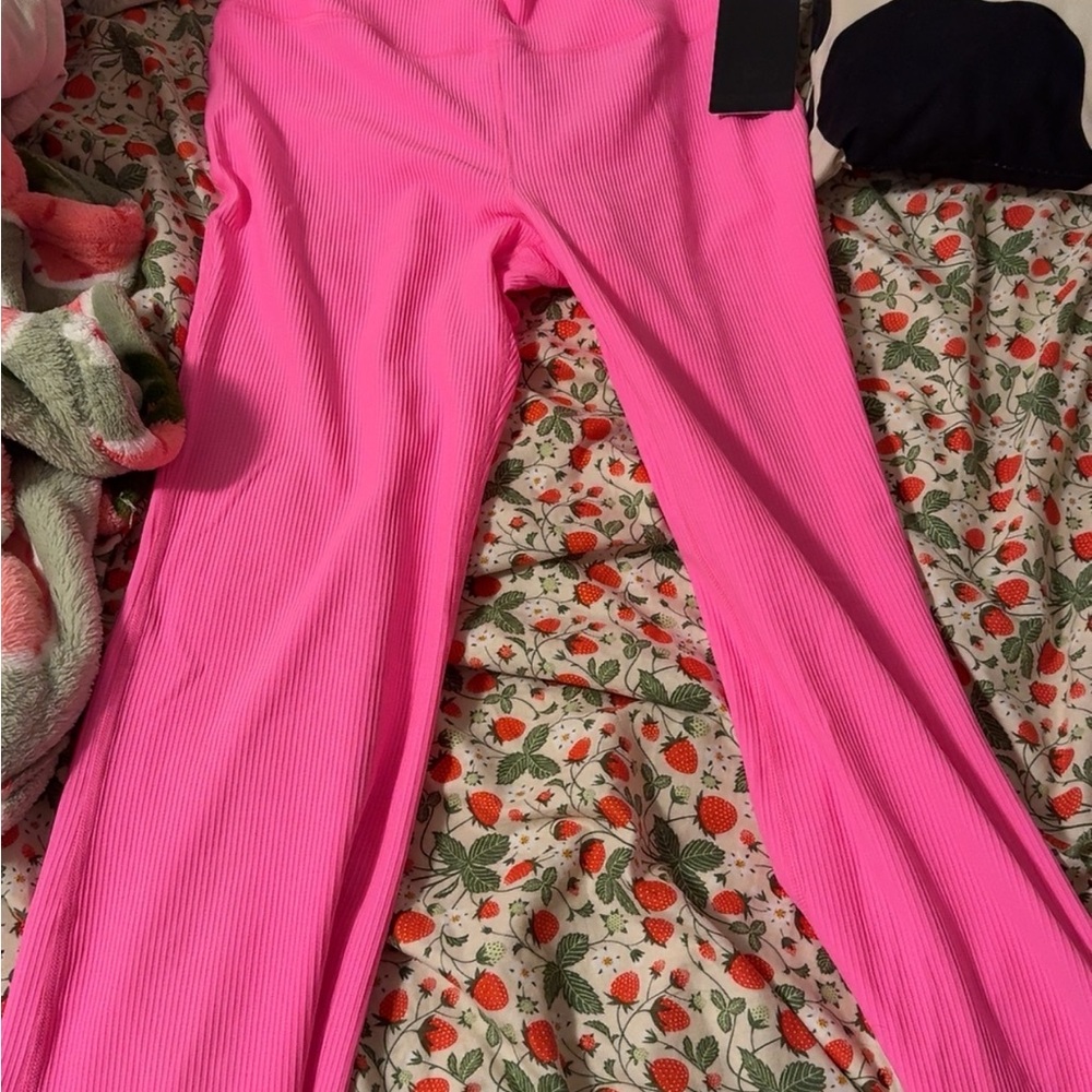 90 Degree By Reflex Pink Leggings Stretchy Performance Wear